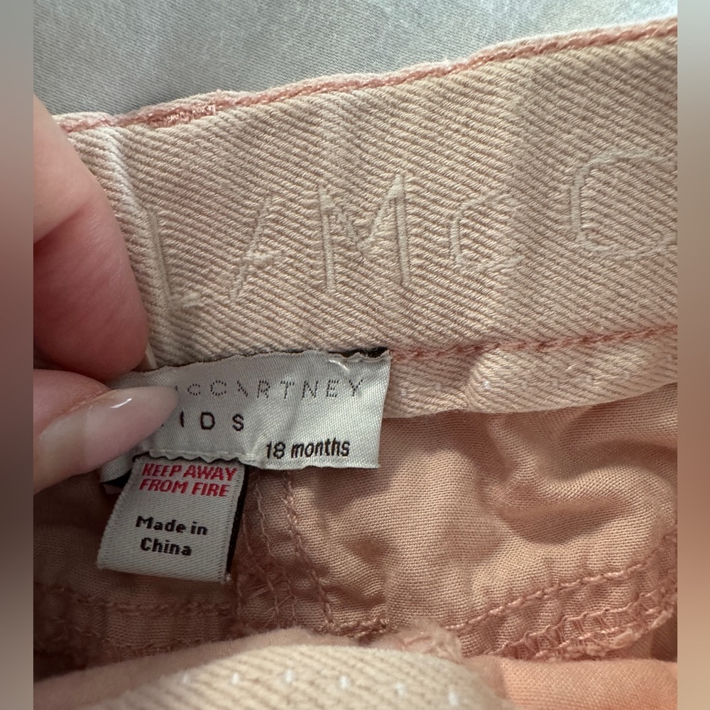 Stella McCartney Baby Girl Knit Cotton Shorts – Size 18 Months (Dusty Pink) - Picture 6 of 10